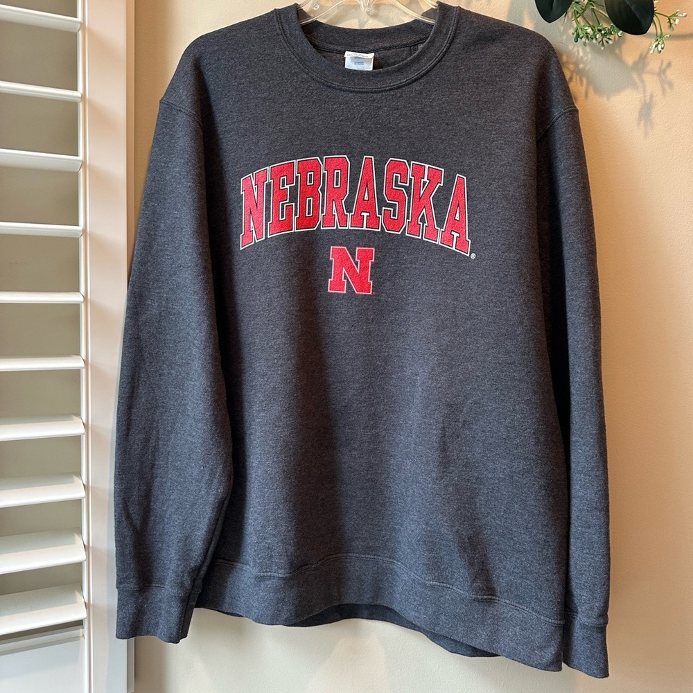 Port & Company Gray Nebraska Sweatshirt - Picture 2 of 5